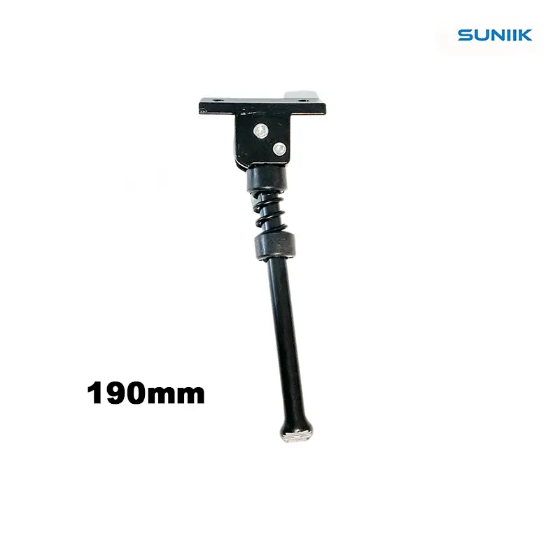 caballete-190 – Elshoppen.dk Black mounting arm with clamp and 190 mm length, Sunik logo in corner on white background