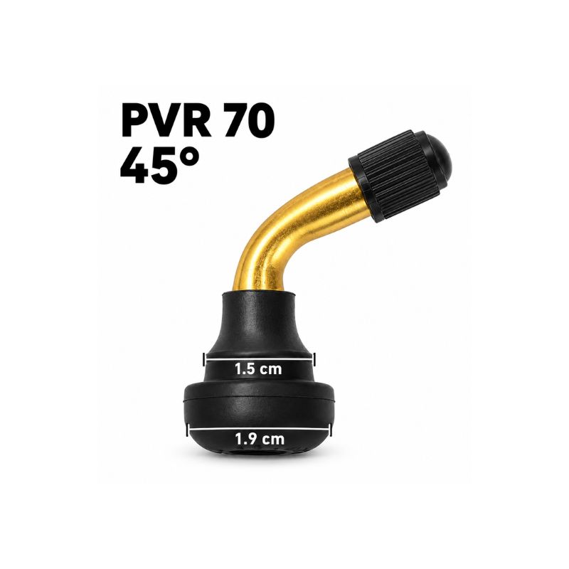 Tubelessventil PVR 70 med 45° vinkel